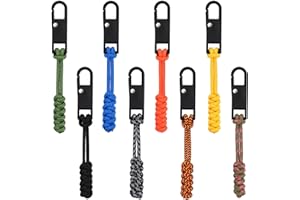 NOVWANG 8-Pack Reliable Pull Tabs 8 Detachable Zipper Pulls for Jackets