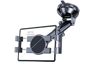 Coolpow Tablet Holder for Car ipad Holder for car【Windshield+Dash】 Suction Cup ipad Mount for Truck Stand【360° 】 Tablet Car M