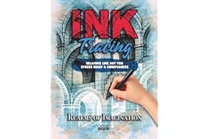 Ink Tracing book for adults: Realms of Imagination: A Relaxing Tracing Book for Adults and Teens | Reveal Hidden Fantasy Worl