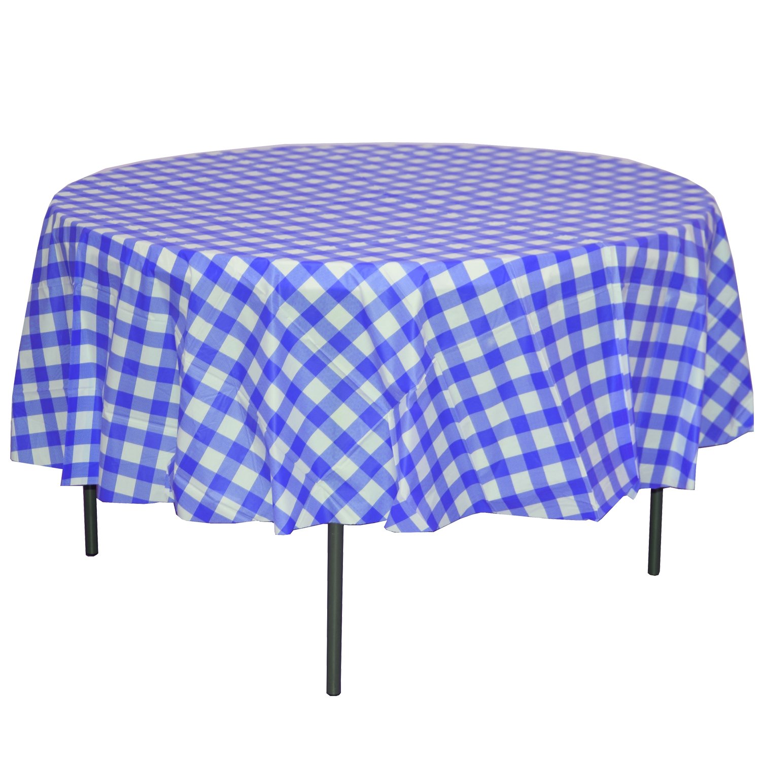 Best white and blue round table cloth