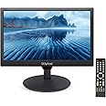SKitphrati 15.6 Inch Small Computer PC Monitor, 1366x768 Video Screen With HDMI VGA BNC Ports, VESA Mounting, NVR/DVR for Home Office, Built-in Speakers