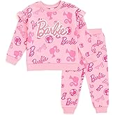Barbie Drop Shoulder Sweatshirt and Jogger Pants Outfit Set
