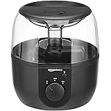 Amazon Basics Ultrasonic Cool Mist Humidifier with Essential Oil Diffuser and Nightlight, Knob Control - 2 Liter, Black