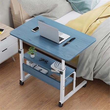 Postes De Travail Informatiques Multifonctions Petit Bureau Chambre Ascenseur Table De Chevet Compact Mobile For Ordinateur Portable Pour La Maison Color Blue Size 69 90x40x60cm Amazon Fr Cuisine Maison