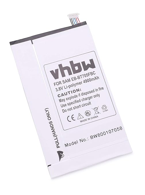vhbw Li-Polymer Akku 4900mAh (3.8V) für Tablet Netbook Pad Samsung Galaxy Tab Klimt, S 8.4, S 8.4 WiFi, SC-03G, SM-T700, SM-T
