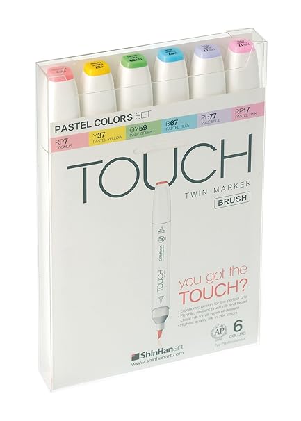 Touch Brush Marker Pastel Colors 6er Set