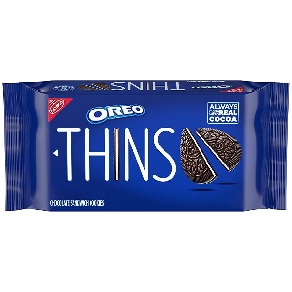 OREO THINS CHOCOLATE SANDWICH COOKIES, 9.1OZ