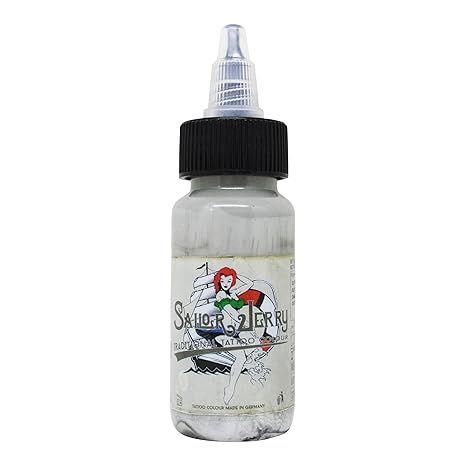 Sailor Jerry Tattoofarbe Grau 30 ml. Made in GERMANY! Mit Zertifikat! Tätowierfarbe, Tattoo Ink, Vertrieb durch HAN-SEN GmbH!