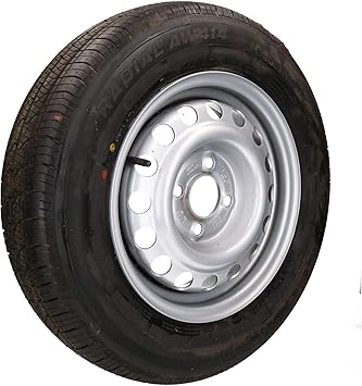 Amazon Com Ab Tools Trailer 155 80r13 Tyre And Wheel Rim 84n 500kg 100mm Pcd 4 Stud Automotive