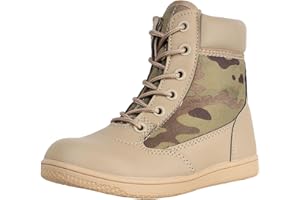 zpllsbratos Boys Girls Outdoor Ankle Hiking Boots Trekking Walking Shoes Military Work Combat Jungle Boots