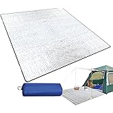 200*200CM Aluminium Foil Camping Mat, Insulating Waterproof Thermal Foam Sleeping Mat For Camping, Sleeping Roll Pad Of Alumi
