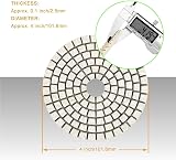 SPTA 4 Inch Diamond Wet Polishing Pads 14 Grits + Backing Pad for Granite Marble view 3