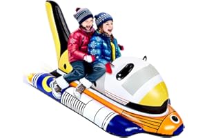 Camuland Snow Tube for Sledding Heavy Duty Premium Canvas Cover Inflatable Snow Sled with Reinforced Handles Great for Winter Outdoor Sports and Christmas