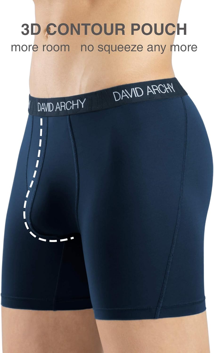 DAVID ARCHY 3 Pack Men's Ultra Soft Mesh Quick Dry Sports Underwear Breathable Boxer Briefs: Clothing