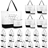 Abbylike 48 Pcs Thank You Gift Tote Bags for Women Valentines, Appreciation Employee Canvas Bags Teacher Coworker Staff Nurse
