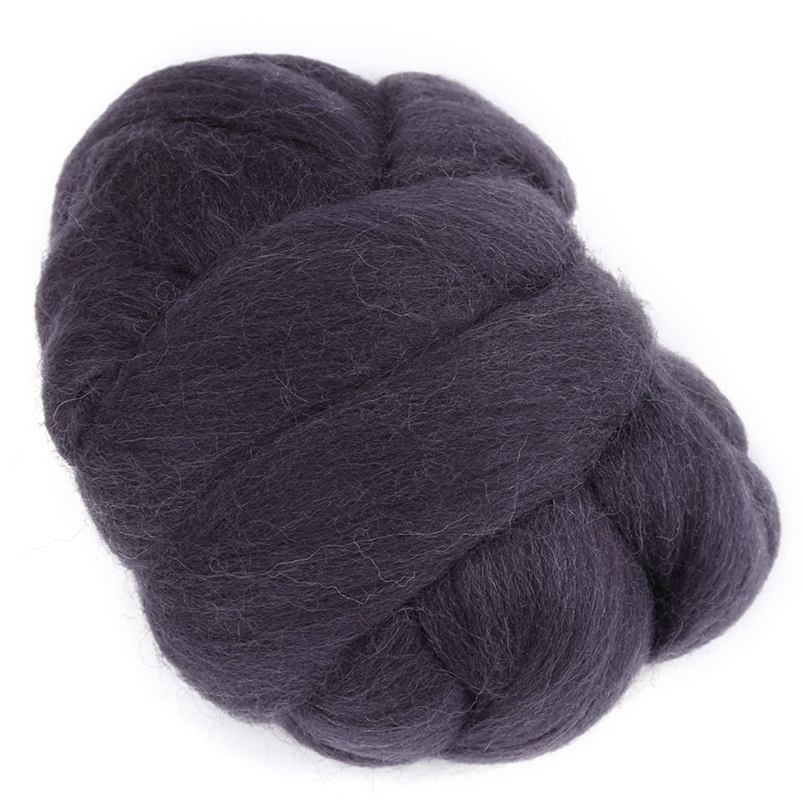 FTVOGUE 55g Needle Felting Wool Sewing Trimming Handiwork Wool for Needle Felting (Dark Gray)