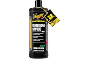 Meguiar's M11032 Mirror Glaze Ultra Pro Speed Compound, Rubbing Compound for Cars Removes Up to 1,200 Grit Sanding Marks and Leaves a Swirl-Free, High-Gloss Finish, 32 Oz or 1 Gal
