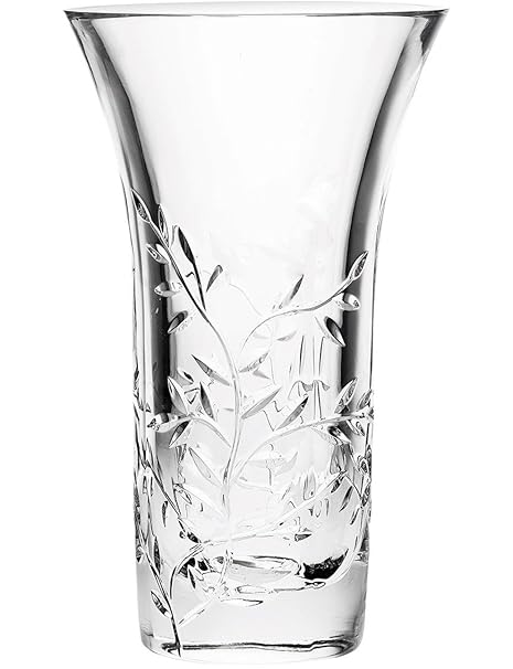 Vera Leaf Vera Wang Crystal Vase 9 Amazon Co Uk Kitchen Home