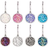 HEYGOO 8 Pack Zipper Pulls Charms, Bright Colors Replacement Bling Zipper Pulls, Bling Charms for Jacket, Purse, Packbag