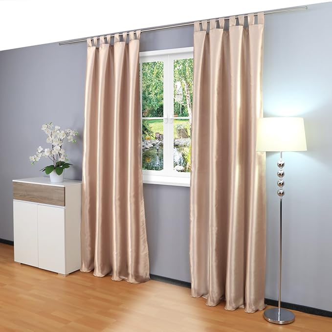 Gräfenstayn Verdunklungsgardinen 2er Set - 135x245cm Blickdicht Mit Ösen