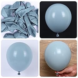 RUBFAC 129pcs Dusty Blue Balloons Different Sizes