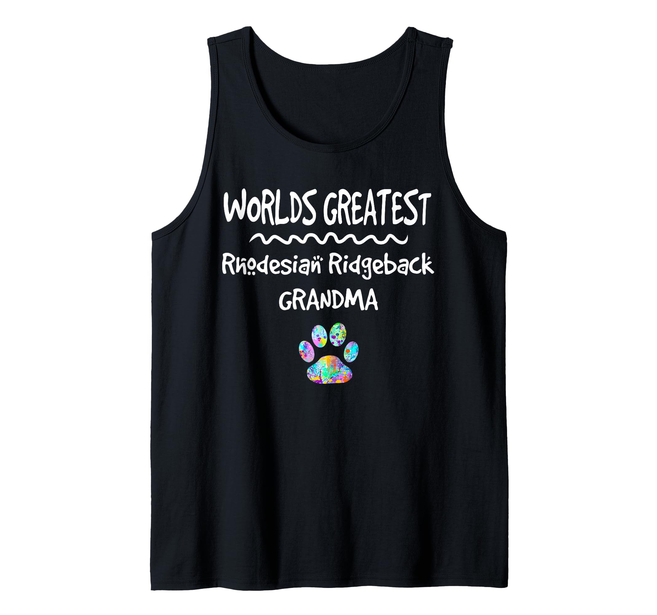 Worlds Greatest Rhodesian Ridgeback Grandma Cute Dog Paw Pet Tank Top