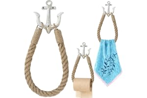 Notakia Vintage Cast Iron Nautical Anchor Wall Hooks Coastal Towel Hooks Decorative Wall Mounted Hanger for Beach House Lake 
