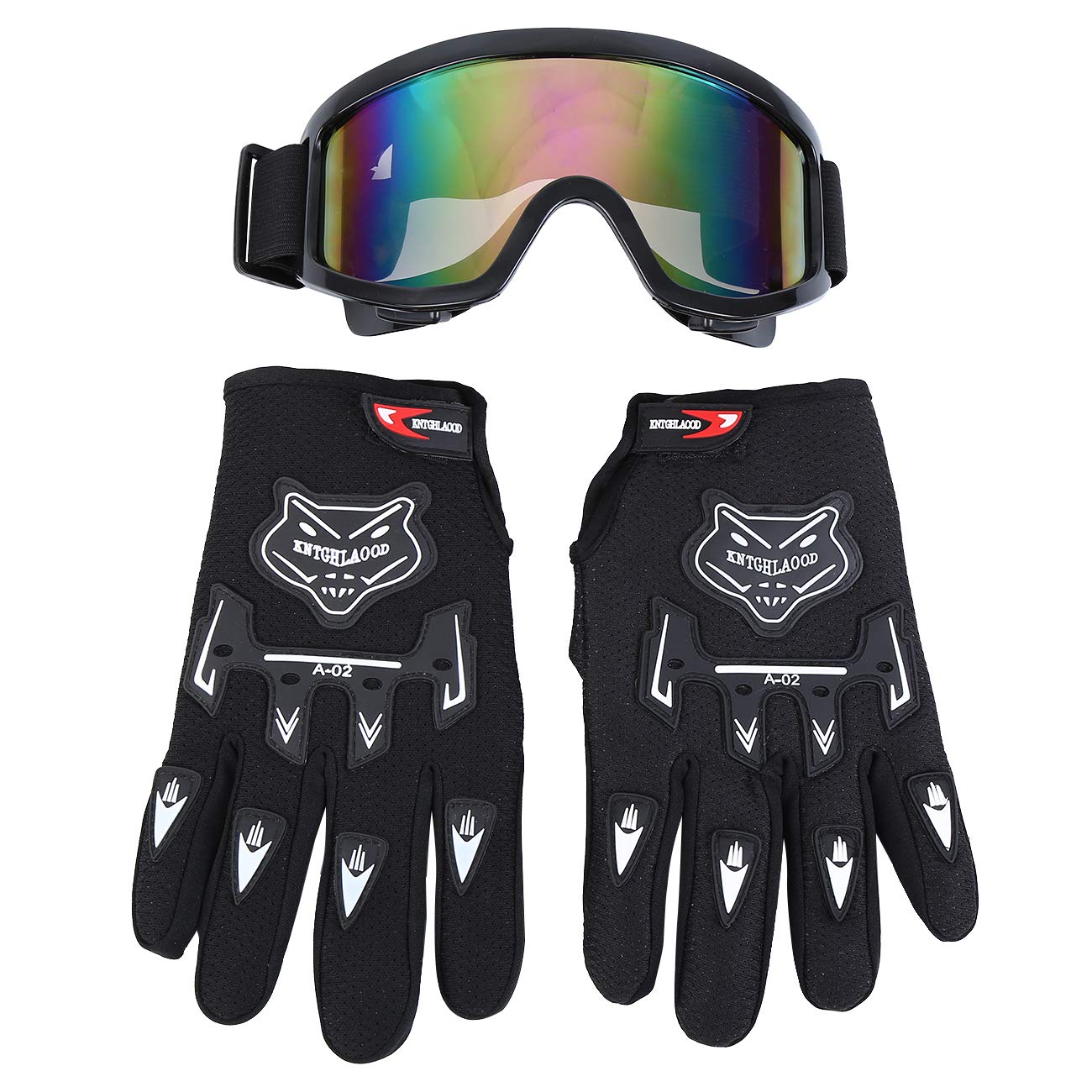 dirt bike gloves and goggles