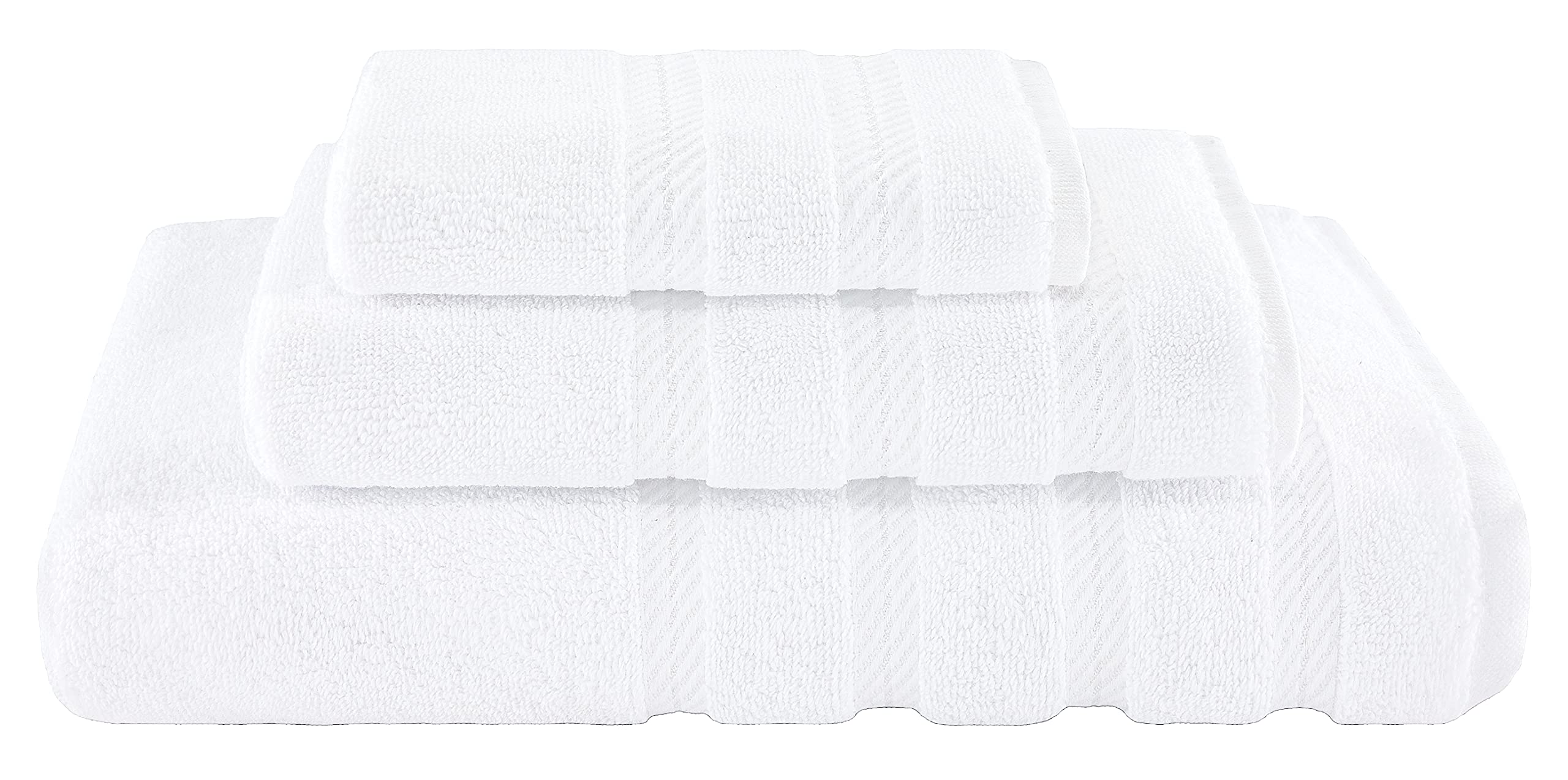 Photo 1 of American Soft Linen Premium 3 Piece Towel Set, 1 Bath Towel 1 Hand Towel 1 Washcloth, 600 GSM 100% Cotton Turkish Towels for Bathroom, White Towel Set