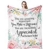 VZITSQS Christmas Appreciation Gifts,Employee Appreciation Gifts,Appreciation Gift for Woman,Thank You Gift for Women,Thank You Gifts,Gifts for Christmas Thanksgiving Blanket 50" x 60"
