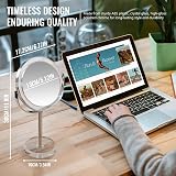 Auxmir 10X Magnifying Makeup Mirror with Tweezers, 6.8'' Double Sided view 6