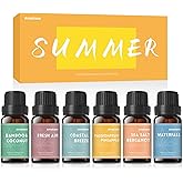 AmaKane Summer Essential Oils, Fragrance Oil for Soap Making, Candle Making Scents, Passionfruit Pineapple, Coastal Breeze and More, Diffuser Oils Scents for Home, Aromatherapy Oils 6x10 ml