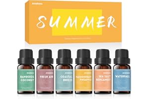 AmaKane Summer Essential Oils, Fragrance Oil for Soap Making, Candle Making Scents, Passionfruit Pineapple, Coastal Breeze an