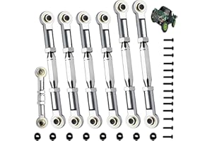 XZSNLYZ 2025 Stainless Steel Turnbuckles Tie Rods for 1/10 Traxxas 4X4 Slash VXL,Hoss 4X4, Rustler VXL,Stampede VXL,Bandit/VXL,RC Car Hops Up Parts(Silver)