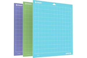 XINART 12x12 Inch Cutting Mats for Cricut Maker 3/Maker/Explore 3/Air 2/Air/One(Standard/Light/Strong,3 Mats) Adhesive Sticky Replacement Cutting Mat Compatible with Cricut