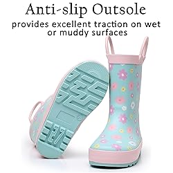LANCDON Toddler Rain Boots for Boys and Girls