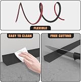 Zayejod 1M Black Silicone Shower Tray Sealing Strip Beading 2.5cm with 2 view 5