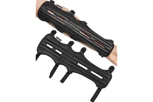 TOPARCHERY 12" Cow Leather Arm Guard Protector with 4 Adjustable Straps
