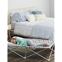 Regalo My Cot Pal Extra Long Portable Toddler Bed - Eye Lashes, White, Small Single
