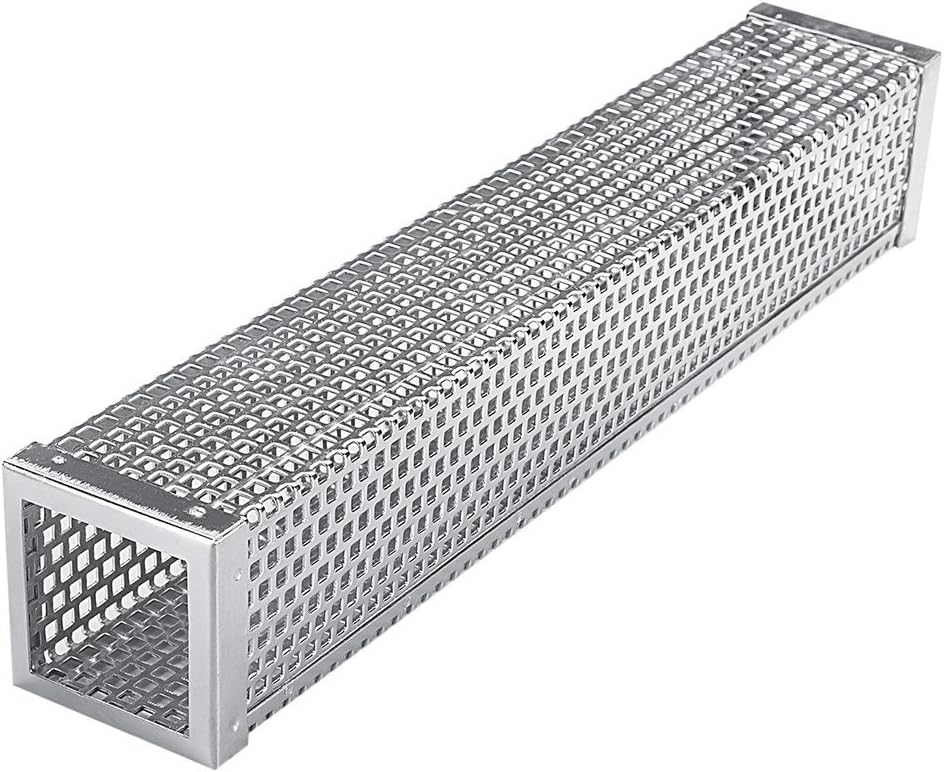 Cube Smoker 12 Inch Food-Grade Stainless Steel Wood Pellet Smoker Tube Turns Any BBQ Grill into a Smoker Perfect for Hot and Cold Smoking