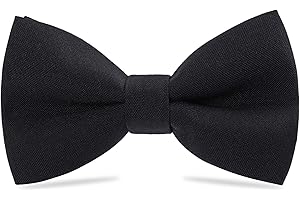 WELROG Classic Pre-Tied Bow Tie for Children & Adults Solid Color Adjustable Bowtie
