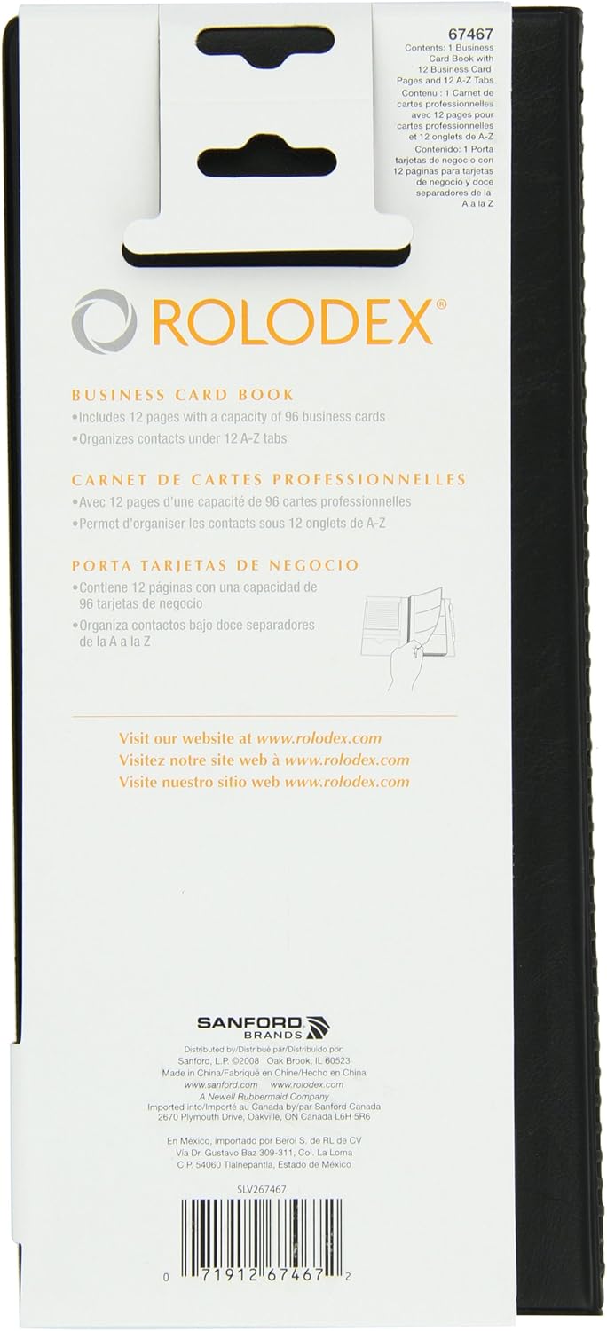 Business Card Holders 96 Card Capacity Rolodex Identity Business Card Book Black Gray 2 Packs Business Industrial