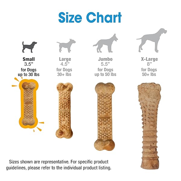 NYLABONE NUBZ NATURAL DOG CHEW TREATS FOR PUPPIES, LONG LASTING DOG BONES MADE IN USA, PUPPY TRAINING TREATS, TURKEY & SWEET POTATO FLAVOR, FOR PUPPIES UP TO 25 LBS. (8 COUNT)