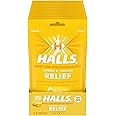 HALLS Relief Honey Lemon Cough Drops, 12 Packs of 30 Drops (360 Total Drops)