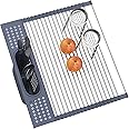 LEMIKKLE Roll Up Dish Drying Rack 17.5" x 15.2" Over The Sink Dish Drying Rack, Multi-Purpose Kitchen Rolling Dish Drainer Foldable SUS 304 Stainless Steel Dish Drying Rack