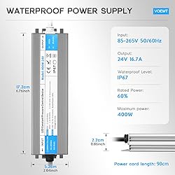 VOEWT LED Driver 400 Watts Waterproof IP67 Power