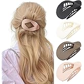 Comott Ergonomic Flat Hair Claw for Women - Duckbill Hair Clips for Thick Hair,Non Slip Grip Hair Claw Clips for Girls Pack of 4