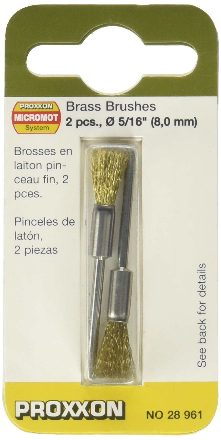 Proxxon 28961 Brass Brush 8 mm Pack of 2