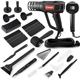 Gomake Vinyl Wrap Tool Window Tinting Kit with Heat Gun 16FT Cord,Sponge Roller,Magnet Holder,Vinyl Tucking Tool,Tint Squeegee, Film Cutter for Car Wrapping, Graphics and Decal Installation