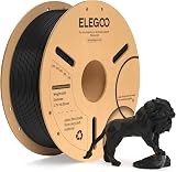 ELEGOO PLA+ Filament 1.75mm Black 1KG Tougher and Stronger 3D Printer